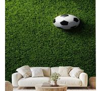 Green Football Sports Field Wall Paper Soccer Ball Sports Art Photo Wallpaper 3D Effect 500x350 cm Football Stadium Backdrop Mural for Bedroom Living Room Non-Woven Poster Decoration gu221l