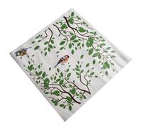 Green for Leaf and Bird Static Wall Sticker for Home Decoration - PVC Vinyl Decal for Living Room Bedroom Bar or Store Entrance - 30 X 30 Cm Indoor Decor