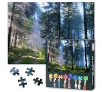 Green Forest 1000 Pieces Puzzles for Adults Jigsaw Puzzle Educational Games - 50x70 cm Early Morning Woods Nature Landscape Artwork Hard Difficult Challenging Puzzles