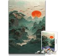 Green Forest Jigsaw Puzzles 1000 Pieces for Teenagers Cognitive Development Fun Game Special Thoughtful Celebration Present Size 38x52cm