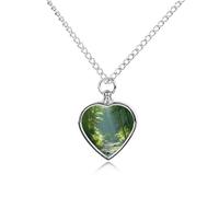 Green Forests Sunshine Tyndall Effect Urn Necklaces for Ashes Human Pet Cremation Jewelry Keepsake with Funnel Filler Kit