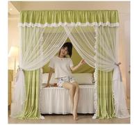 Green Four-cornered Post Bed Canopy Mosquito Net with Stand