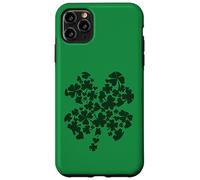 Green Four Leaf Clover Shape St. Paddy Day Case for iPhone 11 Pro Max