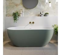 Green Freestanding Double Ended Bath 1650 x 750mm - Lisbon