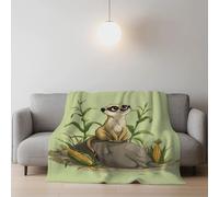Green Fresh Healing Cute Natural Travel Blankets Super Soft Warm Throw Blanket for Couch Sofa Bed for All Season Double (150 x 200 CM)