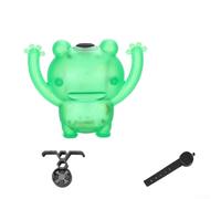 Green Frog Bicycle Taillight With Three Modes, Ipx6 Waterproof Rear Light For Mountain And Road Bikes, Type-c Fast Charging, Lightweight 21g Abs Shell(Double bracket Green)