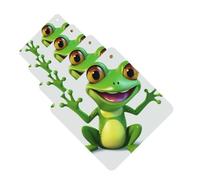 Green Frog Car Air Fresheners Cards 4 Pcs Hanging Fragrance Scented Cards Long-Lasting Car Aromatherapy Tablets for Wardrobe Bathroom Car Interior Mirror Pendant Gifts