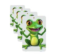 Green Frog Car Air Fresheners Cards 4 Pcs Hanging Fragrance Scented Cards Long-Lasting Car Aromatherapy Tablets for Wardrobe Bathroom Car Interior Mirror Pendant Gifts