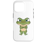 Green Frog comicstyle Treefrog Animal Amphibian Wildlife Case for iPhone 16 Pro