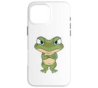 Green Frog comicstyle Treefrog Animal Amphibian Wildlife Case for iPhone 16 Pro Max