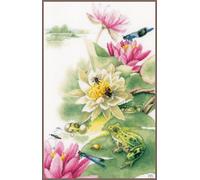 GREEN FROG CONCERT - Counted Cross Stitch Kit: Green Frog Concert - Lanarte Groves & Thames Multi One Size
