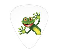 Green Frog Guitar Picks Guitar Accessories 12 Pack Art Bass Pick Thin, Medium Heavy Gauges 3 Sizes For Ukulele
