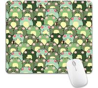 Green Frog Kawaii Wireless Cute Animal Aesthetic Mouse Mat Portable Mouse Pads Non-Slip Mousepads For Gaming Laptop Work 25X30Cm