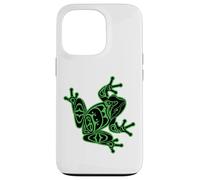 Green Frog Pacific Northwest Native American Indian Style Case for iPhone 13 Pro