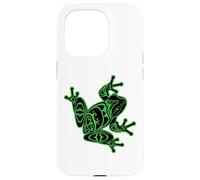 Green Frog Pacific Northwest Native American Indian Style Case for iPhone 15 Pro