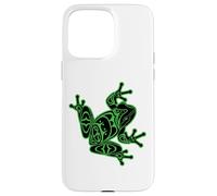 Green Frog Pacific Northwest Native American Indian Style Case for iPhone 15 Pro Max