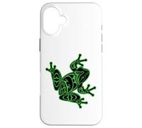 Green Frog Pacific Northwest Native American Indian Style Case for iPhone 16 Plus