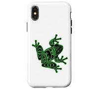 Green Frog Pacific Northwest Native American Indian Style Case for iPhone X/XS