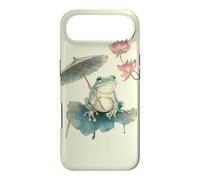 Green Frog Parasol Lotus Lily Pad Japanese Watercolor Case for iPhone Air