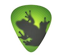 Green Frog Shadow Guitar Plectrums Classical Triangle Bass Acoustic And Electric Guitar Plectrums For Guitarists 12 Pieces