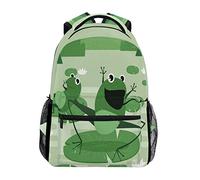 Green Frog Sing Bookbag School Student Backpack for Travel Teen Girls Boys Kid