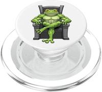 Green Frog Sitting on a Throne PopSockets PopGrip for MagSafe