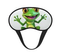 Green Frog Sleep Mask for Side Sleeper, Light Blocking Night Masks for Sleeping Eye Mask for Women Men Eye Cover Soft Comfortable Eye Shade for Travel, Nap