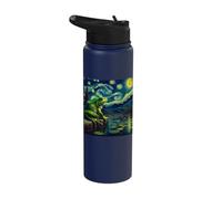Green Frog Starry Night Frog Stainless Steel Insulated Water Bottle