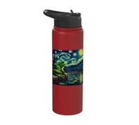 Green Frog Starry Night Frog Stainless Steel Insulated Water Bottle