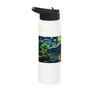 Green Frog Starry Night Frog Stainless Steel Insulated Water Bottle