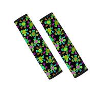 Green Frogs Car Seat Belt Covers for Women Girly Soft Durable Non Slip Backpack Pads Cushions for Kids Students 4 Packs