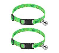Green Frogs Dragonflies Easy to Wear Dog Collar 2 Pack Cat Neck Collar