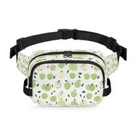 Green Fruit Apples Waist Bag Multifunction Pack for Travel Sport Running Fanny Pack Bumbag Pouch Purse Belt Bag for Women Men Kids Girls Boys