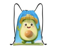 Green Fruit Gym Bag String Backpack Portable Versatile Drawstring Bag For Shopping Party Women 36X42Cm
