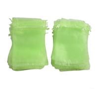 Green Fruit Protection Bags, Reused Again Garden Plant Fruit Protect Drawstring Net Bag Mesh Against Bird for Tomatoes Eggplants Grapes(10x15cm 50pcs)