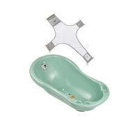 Green Funny Farm Baby Bath 84cm with Plug & Baby Bath Safety Net Keeeper Multi One Size