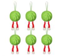 Green Furry Christmas Ball Ornaments for Xmas Tree Green Christmas Hanging Decorations Soft Faux Fur Pom Pom Ball Ornaments for Home Party Supplies Fireplace Mantel Wall