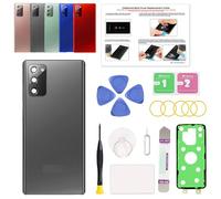 GREEN FUSION Compatible with Galaxy Note 20 5G Back Cover Replacement, Note 20 5G SM-N981 Back Glass Door with Pre-installed Camera Lens, Repair Tools & Instruction, Mystic Gray
