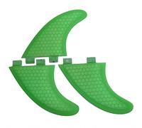 Green G3 G5 G7 Surfboard Fins, Thruster Tri Set for Shortboard Longboard Funboard, Lightweight Fiberglass Surf Fins with Responsive Drive and Flow (G7)
