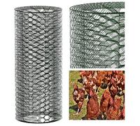 Green Galvanised Wire Mesh Fencing Roll 60 cm x 5 m Wire Poultry Netting, 0.7mm /22 Gauge Garden Poultry Netting Galvanised PVC Coated Steel Wire Mesh, Strong Netting Garden Mesh w/25mm Holes
