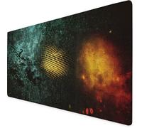 Green Gaming Mouse Pad Abstract Large Mouse Mat Comfortable Mousepad with Smooth Cloth Surface, Textured Wear Resistant, Improved Precision and Speed, Mousemat 1500x800x3mm, Desk Accessories K7-120