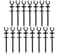 Green Garden Hose Guide Stakes 5/10/15/20 Pack - Heavy Duty Plastic Hose Holder For Lawn And Flower Beds - Protect Plants From Damage - Keep Irrigation Neat And Organized(15pcs)
