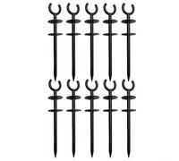 Green Garden Hose Guide Stakes 5/10/15/20 Pack - Heavy Duty Plastic Hose Holder For Lawn And Flower Beds - Protect Plants From Damage - Keep Irrigation Neat And Organized(10pcs)