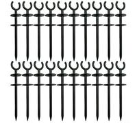 Green Garden Hose Guide Stakes 5/10/15/20 Pack, Heavy Duty Plastic Hose Holder for Yard Irrigation, Plant Protection and Neat Path Organization(20pcs)