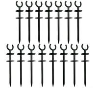 Green Garden Hose Guide Stakes 5/10/15/20 Pack, Heavy Duty Plastic Hose Holder for Yard Irrigation, Plant Protection and Neat Path Organization(15pcs)