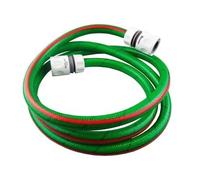 Green Garden Hose Set 1/2 Inch x 5 metres - 6-Layer Reinforced PVC Hose with 2 Quick Connectors - Compatible with Hozelock and Gardena - Kink-Resistant for Watering, Irrigation, Car Washing, Cleaning