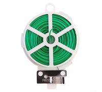 Green Garden Plant Support Tie Wire 20m with Built-in,Flexible Steel Core Plastic Coating for Securing Vines Shrubs Flowers and Organizing Cables