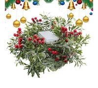 Green Garland for Table Decoration, Battery Powered LED Lights with Berries - Garland with LED Lights, for Indoor and Outdoor Use, Home, Party, Stairs, Porch, Table and the