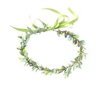 Green Garlands Hair Wreath Leaves Headbands Women Bride Foliage For Stall Market Green Headbands