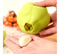 Green Garlic Peeler Silicone Garlic Skin Remover Keep Your Hands Free Kitchen Gadgets Slicing Tools